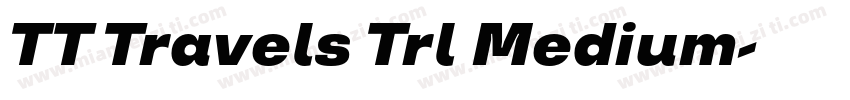 TT Travels Trl Medium字体转换